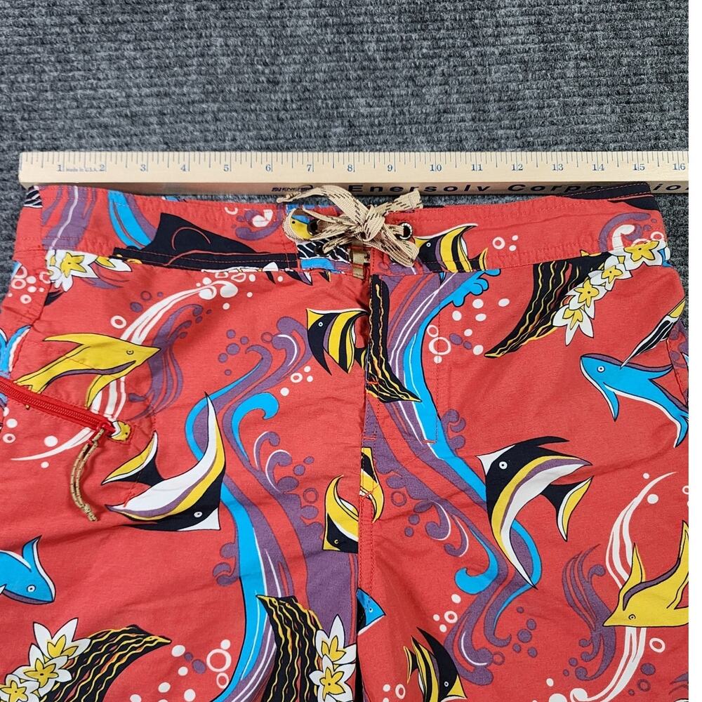 Patagonia Board Swim Trunks Drawstring Side Pocket Mens Size 30 Tropical Fish - Picture 6 of 8